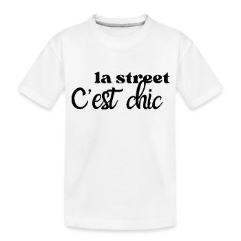 La street c’est chic - T-shirt bio Premium Enfant - blanc - Devant
