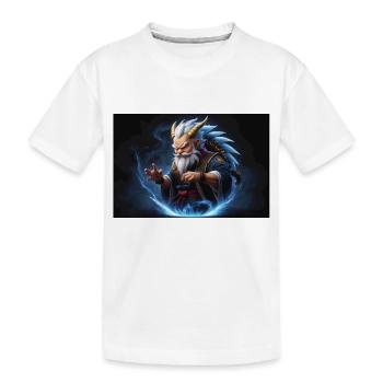 In the midst of a dark and mysterious atmosphere, - Kids' Premium Organic T-Shirt - white - Front
