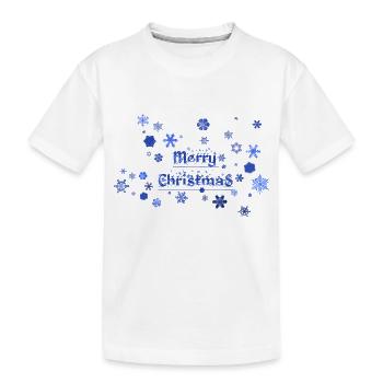 des flocons pour xmas - T-shirt bio Premium Enfant - blanc - Devant