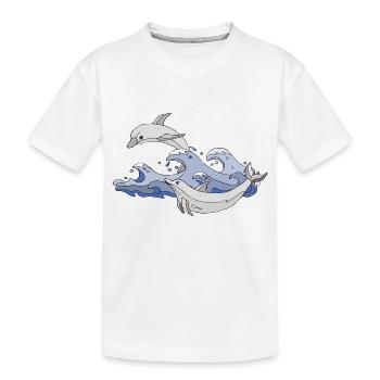 Delphine - Kinder Premium Bio T-Shirt - Weiß - Vorne