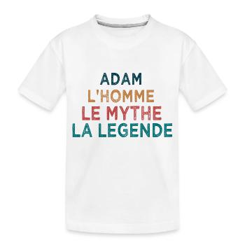 Adam la légende - T-shirt bio Premium Enfant - blanc - Devant