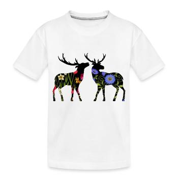 Cerf - T-shirt bio Premium Enfant - blanc - Devant