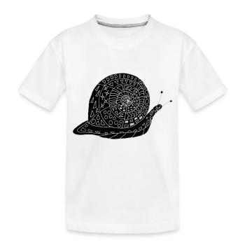 Schnecke - Kinder Premium Bio T-Shirt - Weiß - Vorne