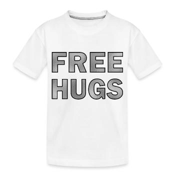 Câlins gratuits Argent - T-shirt bio Premium Enfant - blanc - Devant