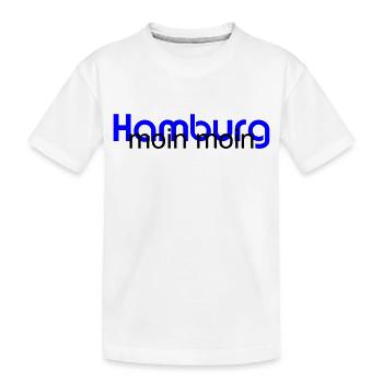 Hamburg - MoinMoin - Blue - Kinder Premium Bio T-Shirt - Weiß - Vorne