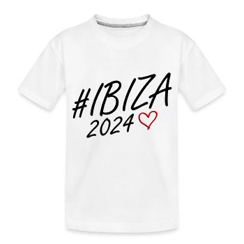 Ibiza 2024 Heart Trip - Kids' Premium Organic T-Shirt - white - Front