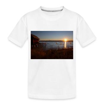 Sonnenaufgang am Ammersee - Kinder Premium Bio T-Shirt - Weiß - Vorne