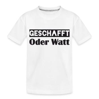 Motivation DONE ou Watt - T-shirt bio Premium Enfant - blanc - Devant