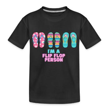 Vacation mood - I'm a Flip Flop Person - Kinder Premium Bio T-Shirt - Schwarz - Vorne