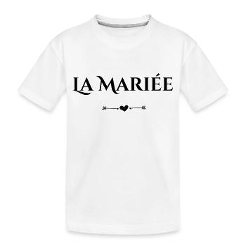 The Bride Heart - Bride-to-be - Kids' Premium Organic T-Shirt - white - Front