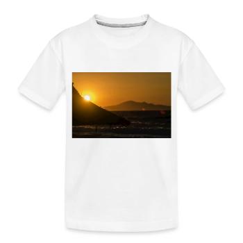 Sunset - Kids' Premium Organic T-Shirt - white - Front