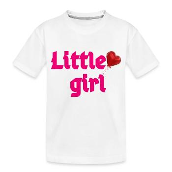Little girl - Kids' Premium Organic T-Shirt - white - Front