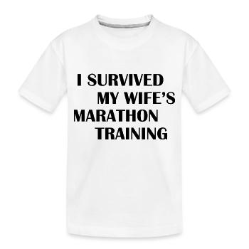 Marathon Running Jogging - Kinder Premium Bio T-Shirt - Weiß - Vorne