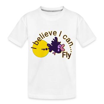 Fliegender Vogel - Kinder Premium Bio T-Shirt - Weiß - Vorne