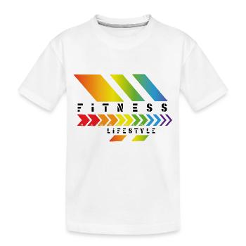 Fitness Lifestyle - Kinder Premium Bio T-Shirt - Weiß - Vorne