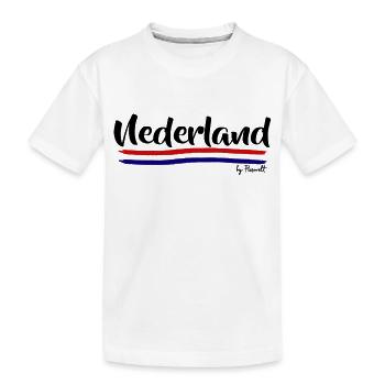 Nederland-Design Merchandise by Pioswelt - Kids' Premium Organic T-Shirt - white - Front