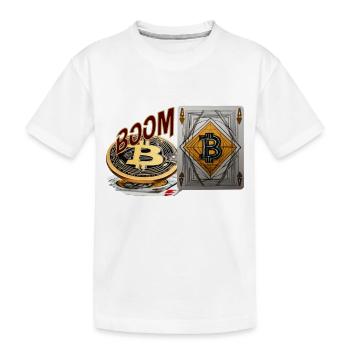 crypto boom, Kryptomünze Boom - Kinder Premium Bio T-Shirt - Weiß - Vorne