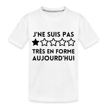 Pas en forme aujourd hui - T-shirt bio Premium Enfant - blanc - Devant