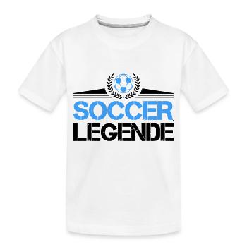 fussball soccer legende - Kinder Premium Bio T-Shirt - Weiß - Vorne