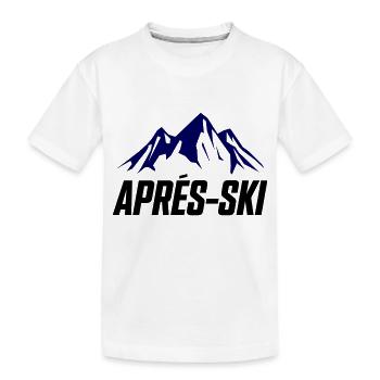 Après-ski mountains - Kids' Premium Organic T-Shirt - white - Front