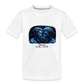 Signe du zodiaque Gémeaux M Date - T-shirt bio Premium Enfant - blanc - Devant