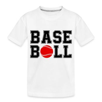 baseball - Kinder Premium Bio T-Shirt - Weiß - Vorne
