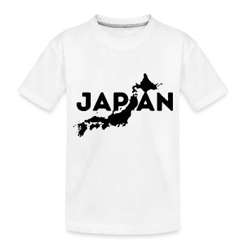 Japon carte géographique du pays - T-shirt bio Premium Enfant - blanc - Devant