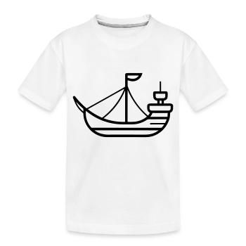 Bateau pirate - T-shirt bio Premium Enfant - blanc - Devant