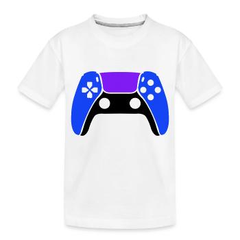 Manette de jeu Gamer - T-shirt bio Premium Enfant - blanc - Devant