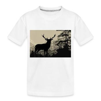 Cerf - T-shirt bio Premium Enfant - blanc - Devant