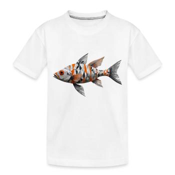 Fisch Mosaik - Kinder Premium Bio T-Shirt - Weiß - Vorne