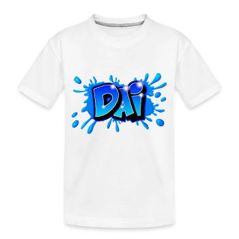 Graffiti name DAI "DAI" printable on everything - Kids' Premium Organic T-Shirt - white - Front