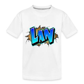 Graffiti LAN Risse Ziegel Gelb - Kinder Premium Bio T-Shirt - Weiß - Vorne