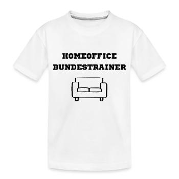 Homeoffice Bundestrainer schwarz - Kinder Premium Bio T-Shirt - Weiß - Vorne