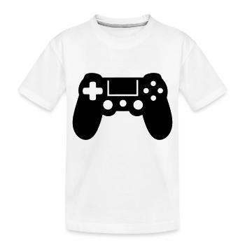 Videospiel-Controller - Kinder Premium Bio T-Shirt - Weiß - Vorne