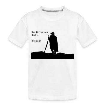 Der Herr ist mein Hirte - Kinder Premium Bio T-Shirt - Weiß - Vorne