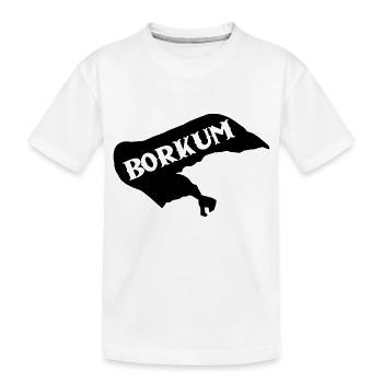 Borkum Island - Kids' Premium Organic T-Shirt - white - Front