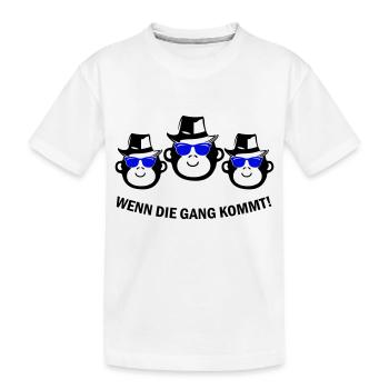 Monkey Gang - Kids' Premium Organic T-Shirt - white - Front