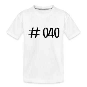 #040 - 040 - Vorwahl - Hamburg - Elbe - Alster - Kinder Premium Bio T-Shirt - Weiß - Vorne