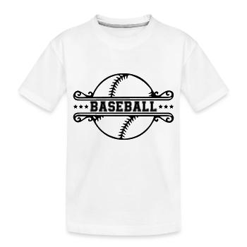 baseball - Kinder Premium Bio T-Shirt - Weiß - Vorne