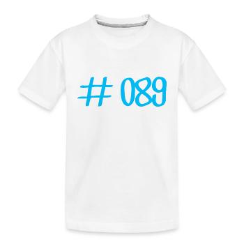 #089 - 089 Vorwahl München Telefon telefonieren - Kinder Premium Bio T-Shirt - Weiß - Vorne