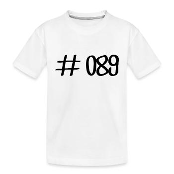 #089 - 089 Vorwahl München Telefon telefonieren - Kinder Premium Bio T-Shirt - Weiß - Vorne