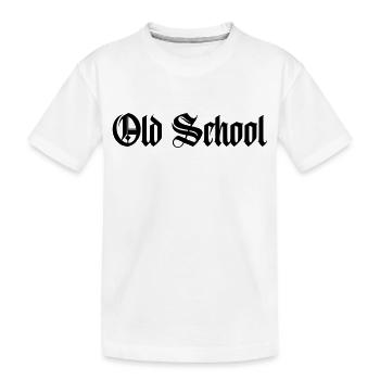old school - Kinder Premium Bio T-Shirt - Weiß - Vorne