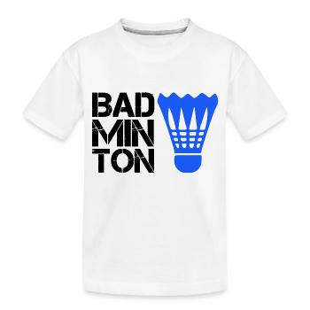 federball Badminton - Kinder Premium Bio T-Shirt - Weiß - Vorne