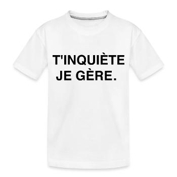 T-Shirt, mach dir keine Sorgen, ich schaffe es. Mode Humor Geschenk - Kinder Premium Bio T-Shirt - Weiß - Vorne