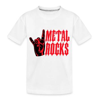 Heavy Metal Rocks Hard Rock Musique Texte Disant Logo - T-shirt bio Premium Enfant - blanc - Devant