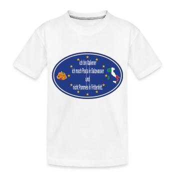 Ich bin Italiener - Kinder Premium Bio T-Shirt - Weiß - Vorne