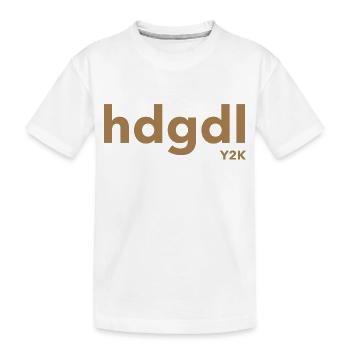 hdgdl hab dich ganz doll lieb Y2k braun - Kinder Premium Bio T-Shirt - Weiß - Vorne