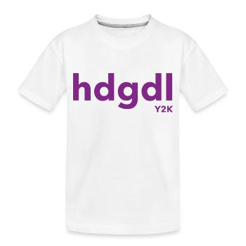 hdgdl hab dich ganz doll liebY2K Jahr2000 lila - Kinder Premium Bio T-Shirt - Weiß - Vorne