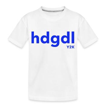 hdgdl hab dich ganz doll lieb Jahr2000 Y2K blau - Kinder Premium Bio T-Shirt - Weiß - Vorne